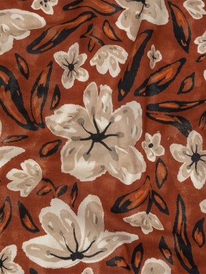Cotton Voile – Burnt Orange Painterly Floral – Wildflower Walk Print – Mood Exclusive Rockland Collection Cotton Voile – Burnt Orange Painterly Floral – Wildflower Walk Print – Mood Exclusive Rockland Collection
