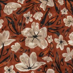 Cotton Voile – Burnt Orange Painterly Floral – Wildflower Walk Print – Mood Exclusive Rockland Collection Cotton Voile – Burnt Orange Painterly Floral – Wildflower Walk Print – Mood Exclusive Rockland Collection