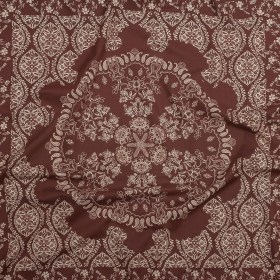 Cotton Voile Panel – Beige and Burgundy Paisley – Impressions in Time Print – Mood Exclusive Rockland Collection Cotton Voile Panel – Beige and Burgundy Paisley – Impressions in Time Print – Mood Exclusive Rockland Collection
