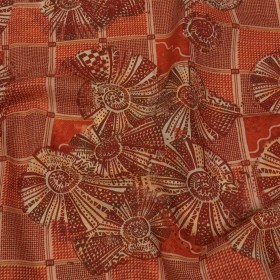 Linen and Rayon Woven – Red and White Shells on Plaid – Weekend Wandering Print – Mood Exclusive Rockland Collection Linen and Rayon Woven – Red and White Shells on Plaid – Weekend Wandering Print – Mood Exclusive Rockland Collection