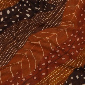 Linen and Rayon Woven – Brown and Orange Decorated Diagonal Stripes – Wind in Your Wings Print – Mood Exclusive Rockland Collection Linen and Rayon Woven – Brown and Orange Decorated Diagonal Stripes – Wind in Your Wings Print – Mood Exclusive Rockland Collection