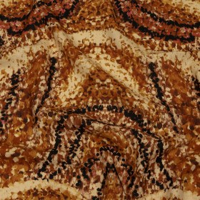 Linen and Rayon Woven – Beige and Orange Abstract – Summit Sketches Print – Mood Exclusive Rockland Collection Linen and Rayon Woven – Beige and Orange Abstract – Summit Sketches Print – Mood Exclusive Rockland Collection