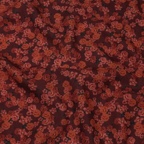 Linen and Rayon Woven – Red Floral – Rose Garden Romance Print – Mood Exclusive Rockland Collection Linen and Rayon Woven – Red Floral – Rose Garden Romance Print – Mood Exclusive Rockland Collection