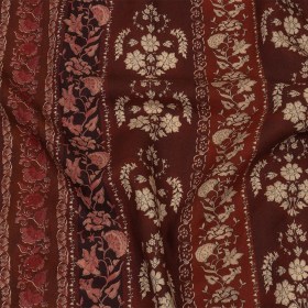 Linen and Rayon Woven – Burgundy Floral Stripes – Garden Paths Print – Mood Exclusive Rockland Collection Linen and Rayon Woven – Burgundy Floral Stripes – Garden Paths Print – Mood Exclusive Rockland Collection