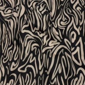 Stretch Cotton Sateen – Black and White Abstract Lines – Gallery Tour Print – Mood Exclusive Metro Collection Stretch Cotton Sateen – Black and White Abstract Lines – Gallery Tour Print – Mood Exclusive Metro Collection