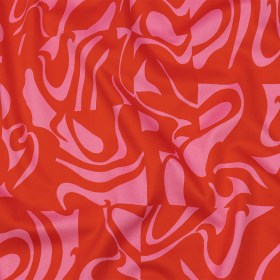 Stretch Cotton Sateen – Pink and Red Abstract – Show Goes On Print – Mood Exclusive Metro Collection Stretch Cotton Sateen – Pink and Red Abstract – Show Goes On Print – Mood Exclusive Metro Collection
