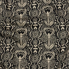 Stretch Cotton Sateen – Black and White Floral Rows – Park Avenue Print – Mood Exclusive Metro Collection Stretch Cotton Sateen – Black and White Floral Rows – Park Avenue Print – Mood Exclusive Metro Collection