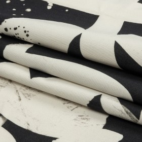 Stretch Cotton Sateen – Black and White Graffiti Letters – Wall of Fame Print – Mood Exclusive Metro Collection Stretch Cotton Sateen – Black and White Graffiti Letters – Wall of Fame Print – Mood Exclusive Metro Collection