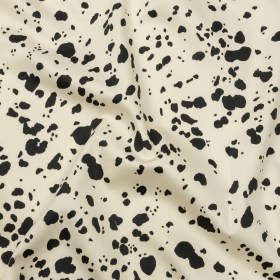Stretch Cotton Sateen – Black and White Dalmatian Spots – Fire Dogs Print – Mood Exclusive Metro Collection Stretch Cotton Sateen – Black and White Dalmatian Spots – Fire Dogs Print – Mood Exclusive Metro Collection