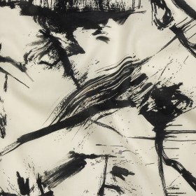 Cotton Voile – Black and White Abstract – Subway Lines Print – Mood Exclusive Metro Collection Cotton Voile – Black and White Abstract – Subway Lines Print – Mood Exclusive Metro Collection