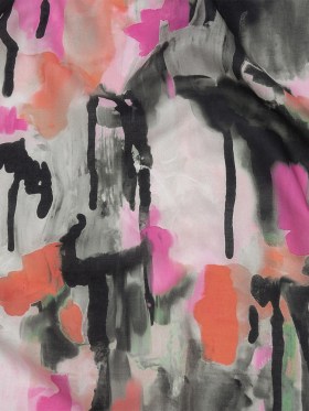 Cotton Voile – Pink and Orange Abstract Paint Drips – Painted Aspirations Print – Mood Exclusive Metro Collection Cotton Voile – Pink and Orange Abstract Paint Drips – Painted Aspirations Print – Mood Exclusive Metro Collection
