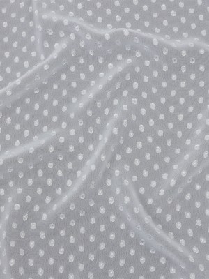 Polyester Swiss Dot – White – Mood Exclusive Annamae Collection Polyester Swiss Dot – White – Mood Exclusive Annamae Collection