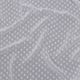 Polyester Swiss Dot – White – Mood Exclusive Annamae Collection Polyester Swiss Dot – White – Mood Exclusive Annamae Collection