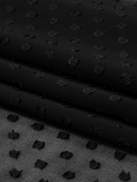 Polyester Swiss Dot – Black – Mood Exclusive Annamae Collection Polyester Swiss Dot – Black – Mood Exclusive Annamae Collection