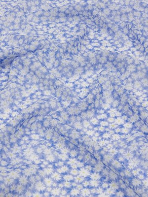 Viscose Georgette – Periwinkle and White Floral – Sunday in the Park Print – Mood Exclusive Secret Garden Collection Viscose Georgette – Periwinkle and White Floral – Sunday in the Park Print – Mood Exclusive Secret Garden Collection