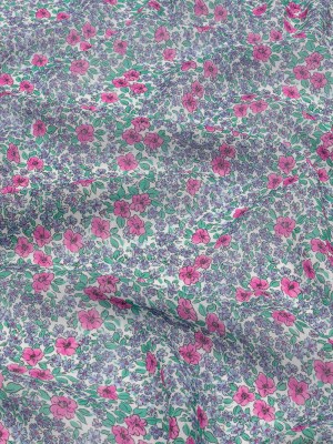 Viscose Georgette – Blue and Pink Floral – Springtime Saunter Print – Mood Exclusive Secret Garden Collection Viscose Georgette – Blue and Pink Floral – Springtime Saunter Print – Mood Exclusive Secret Garden Collection