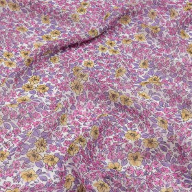 Viscose Georgette – Bigger Pink and Yellow Floral – Springtime Saunter Print – Mood Exclusive Secret Garden Collection Viscose Georgette – Bigger Pink and Yellow Floral – Springtime Saunter Print – Mood Exclusive Secret Garden Collection