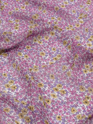 Viscose Georgette – Pink and Yellow Floral – Springtime Saunter Print – Mood Exclusive Secret Garden Collection Viscose Georgette – Pink and Yellow Floral – Springtime Saunter Print – Mood Exclusive Secret Garden Collection