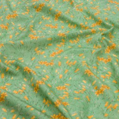 Cotton Poplin – Teal and Orange Floral – Dance with the Daffodils Print – Mood Exclusive Secret Garden Collection Cotton Poplin – Teal and Orange Floral – Dance with the Daffodils Print – Mood Exclusive Secret Garden Collection