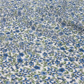 Viscose Georgette – Blue Floral – Botanical Stroll Print – Mood Exclusive Secret Garden Collection Viscose Georgette – Blue Floral – Botanical Stroll Print – Mood Exclusive Secret Garden Collection