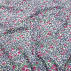 Cotton Poplin – Blue and Pink Floral – Springtime Saunter Print – Mood Exclusive Secret Garden Collection Cotton Poplin – Blue and Pink Floral – Springtime Saunter Print – Mood Exclusive Secret Garden Collection
