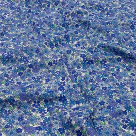 Cotton Poplin – Blue Floral – Strawberry Fields Print – Mood Exclusive Secret Garden Collection Cotton Poplin – Blue Floral – Strawberry Fields Print – Mood Exclusive Secret Garden Collection