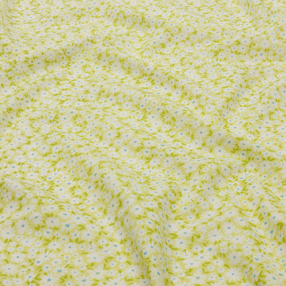 Cotton Poplin – Lime Green and White Floral – Sunday in the Park Print – Mood Exclusive Secret Garden Collection Cotton Poplin – Lime Green and White Floral – Sunday in the Park Print – Mood Exclusive Secret Garden Collection