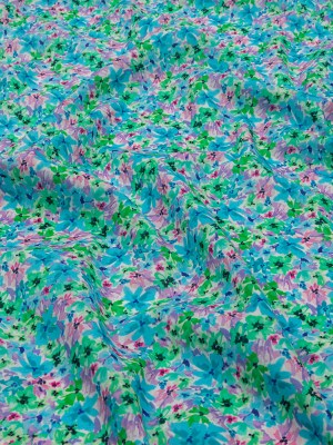 Cotton Voile – Blue and Purple Floral – Isola Bella Print – Mood Exclusive Secret Garden Collection Cotton Voile – Blue and Purple Floral – Isola Bella Print – Mood Exclusive Secret Garden Collection