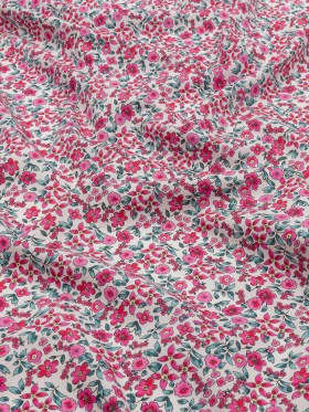 Cotton Poplin – Pink Floral – Botanical Stroll Print – Mood Exclusive Secret Garden Collection Cotton Poplin – Pink Floral – Botanical Stroll Print – Mood Exclusive Secret Garden Collection