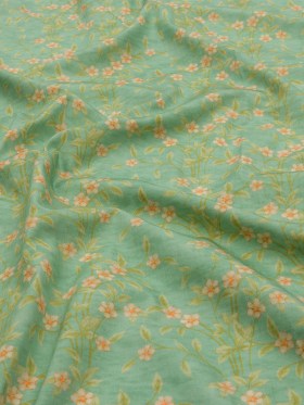 Cotton Poplin – Green and Cream Floral – Flora’s Crown Print – Mood Exclusive Secret Garden Collection Cotton Poplin – Green and Cream Floral – Flora’s Crown Print – Mood Exclusive Secret Garden Collection