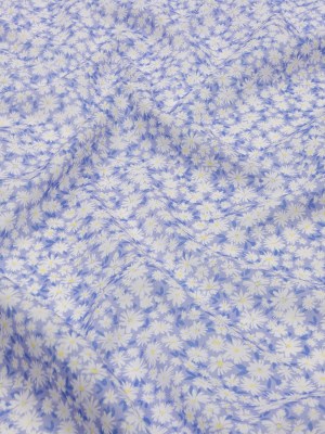 Cotton Voile – Periwinkle and White Floral – Sunday in the Park Print – Mood Exclusive Secret Garden Collection Cotton Voile – Periwinkle and White Floral – Sunday in the Park Print – Mood Exclusive Secret Garden Collection