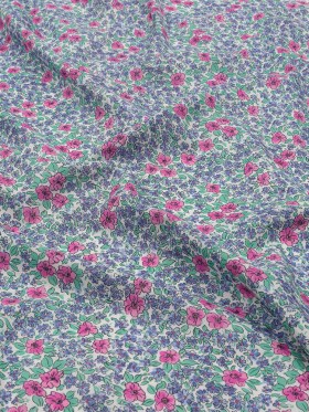 Cotton Voile – Blue and Pink Floral – Springtime Saunter Print – Mood Exclusive Secret Garden Collection Cotton Voile – Blue and Pink Floral – Springtime Saunter Print – Mood Exclusive Secret Garden Collection