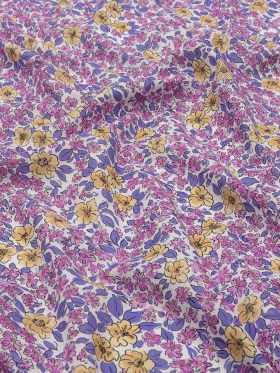 Cotton Voile – Bigger Pink and Yellow Floral – Springtime Saunter Print – Mood Exclusive Secret Garden Collection Cotton Voile – Bigger Pink and Yellow Floral – Springtime Saunter Print – Mood Exclusive Secret Garden Collection