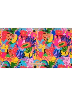 Recycled Polyester Swim Trunk Fabric – Fruit and Flowers – Papaya Fever Print – Mood Exclusive Malibu Collection Recycled Polyester Swim Trunk Fabric – Fruit and Flowers – Papaya Fever Print – Mood Exclusive Malibu Collection