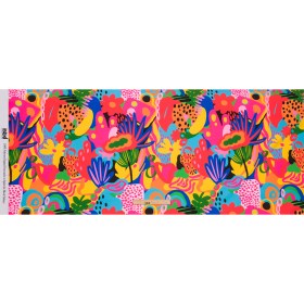 Recycled Polyester Swim Trunk Fabric – Fruit and Flowers – Papaya Fever Print – Mood Exclusive Malibu Collection Recycled Polyester Swim Trunk Fabric – Fruit and Flowers – Papaya Fever Print – Mood Exclusive Malibu Collection