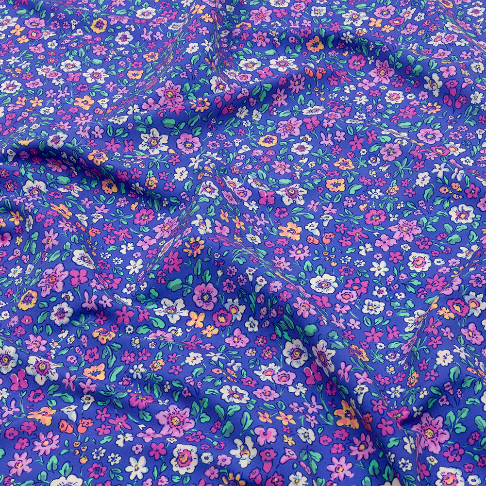 Recycled Polyester Swim Trunk Fabric – Blue and Purple Floral – July Doodles Print – Mood Exclusive Malibu Collection Recycled Polyester Swim Trunk Fabric – Blue and Purple Floral – July Doodles Print – Mood Exclusive Malibu Collection