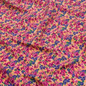 Recycled Polyester Swim Trunk Fabric – Peach and Pink Floral – Peony Paradise Print – Mood Exclusive Malibu Collection Recycled Polyester Swim Trunk Fabric – Peach and Pink Floral – Peony Paradise Print – Mood Exclusive Malibu Collection