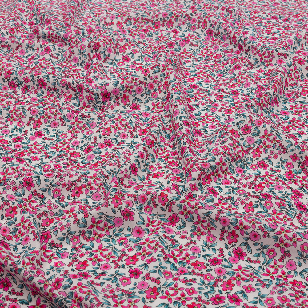 Cotton Voile – Pink Floral – Botanical Stroll Print – Mood Exclusive Secret Garden Collection Cotton Voile – Pink Floral – Botanical Stroll Print – Mood Exclusive Secret Garden Collection