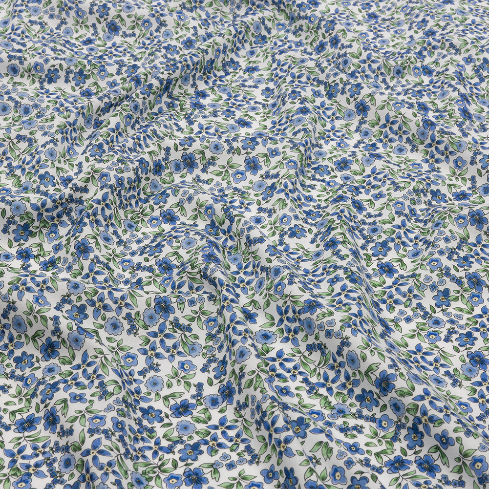 Cotton Voile – Blue Floral – Botanical Stroll Print – Mood Exclusive Secret Garden Collection Cotton Voile – Blue Floral – Botanical Stroll Print – Mood Exclusive Secret Garden Collection