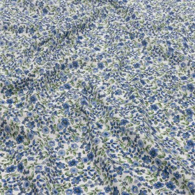 Cotton Voile – Blue Floral – Botanical Stroll Print – Mood Exclusive Secret Garden Collection Cotton Voile – Blue Floral – Botanical Stroll Print – Mood Exclusive Secret Garden Collection