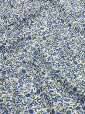 Cotton Voile – Blue Floral – Botanical Stroll Print – Mood Exclusive Secret Garden Collection Cotton Voile – Blue Floral – Botanical Stroll Print – Mood Exclusive Secret Garden Collection