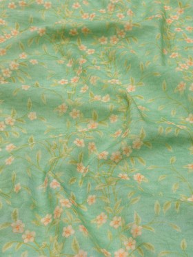 Cotton Voile – Green and Cream Floral – Flora’s Crown Print – Mood Exclusive Secret Garden Collection Cotton Voile – Green and Cream Floral – Flora’s Crown Print – Mood Exclusive Secret Garden Collection