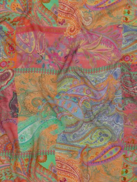 Viscose Georgette – Pink Patchwork Paisley – Pastel Patina Print – Mood Exclusive Gisele Collection Viscose Georgette – Pink Patchwork Paisley – Pastel Patina Print – Mood Exclusive Gisele Collection