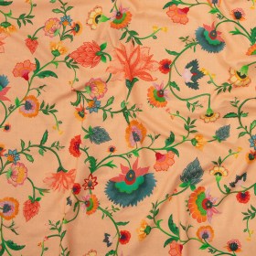 Cotton Voile – Peach Floral Vines – Sherbert Shandy Print – Mood Exclusive Gisele Collection Cotton Voile – Peach Floral Vines – Sherbert Shandy Print – Mood Exclusive Gisele Collection