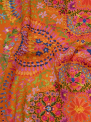 Sustainable Viscose Crepe – Orange Paisley – Amsterdam Market Print – Mood Exclusive Gisele Collection Sustainable Viscose Crepe – Orange Paisley – Amsterdam Market Print – Mood Exclusive Gisele Collection