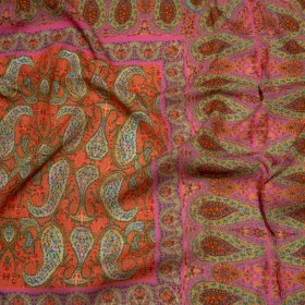 Sustainable Viscose Crepe Panel – Pink Paisley Squares – Laputa’s Groundkeeper Print – Mood Exclusive Gisele Collection Sustainable Viscose Crepe Panel – Pink Paisley Squares – Laputa’s Groundkeeper Print – Mood Exclusive Gisele Collection