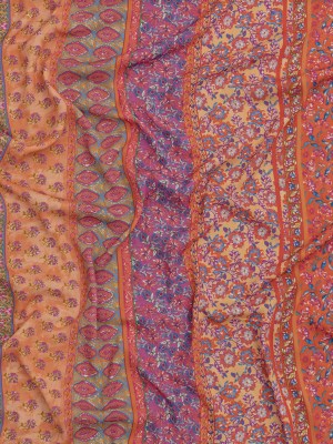 Sustainable Viscose Crepe – Pink and Orange Floral Stripes – Darling Clementine Print – Mood Exclusive Gisele Collection Sustainable Viscose Crepe – Pink and Orange Floral Stripes – Darling Clementine Print – Mood Exclusive Gisele Collection