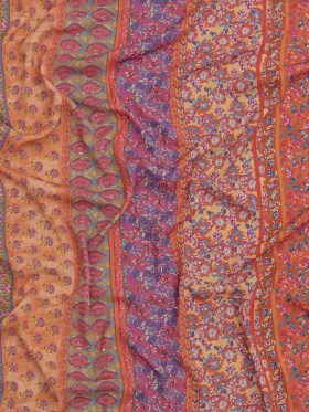 Sustainable Viscose Crepe – Pink and Orange Floral Stripes – Darling Clementine Print – Mood Exclusive Gisele Collection Sustainable Viscose Crepe – Pink and Orange Floral Stripes – Darling Clementine Print – Mood Exclusive Gisele Collection