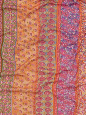 Viscose and Linen Woven – Pink and Orange Floral Stripes – Darling Clementine Print – Mood Exclusive Gisele Collection Viscose and Linen Woven – Pink and Orange Floral Stripes – Darling Clementine Print – Mood Exclusive Gisele Collection