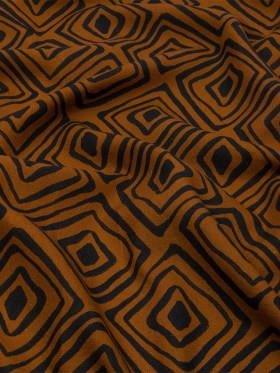Linen and Rayon Woven – Brown Painted Diamonds – Sahara Summers Print – Mood Exclusive Palm Beach Collection Linen and Rayon Woven – Brown Painted Diamonds – Sahara Summers Print – Mood Exclusive Palm Beach Collection